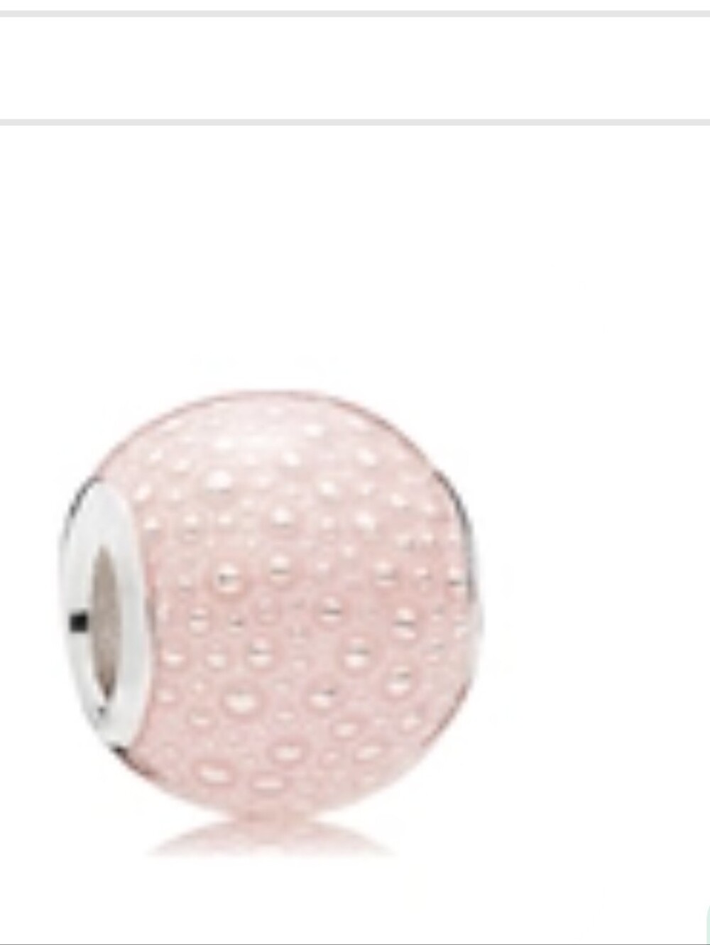 Pink Enamel Cylinder Charm Bead